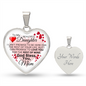 To My Daughter - Promise To Love You - Valentine's Luxury Heart Necklace