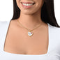 To My Soulmate - Cherish You - Valentine's Rose Heart Necklace
