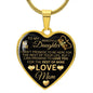 To My Daughter From Mom - I Promise To Love You - Valentine's Luxury Heart Necklace