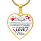To My Daughter From Mom - Promise To Love You - Valentine's Luxury Heart Necklace