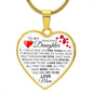 To My Daughter From Mom - See All You Are Yet To Be In My Eyes - Valentine's Luxury Heart Necklace