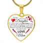 To My Daughter From Mom - See Through My Eyes - Valentine's Luxury Heart Necklace