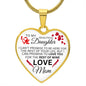 To My Daughter From Mom - Promise To Love You - Valentine's Luxury Heart Necklace