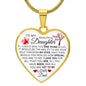 To My Daughter From Dad - See Through My Eyes - Valentine's Luxury Heart Necklace