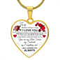Gift For Wife Rose Heart Necklace