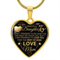 To My Daughter From Mom - I Promise To Love You - Valentine's Luxury Heart Necklace