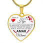 Para Mi Hermosa Hija - Prometer Amarte - Valentine's Luxury Heart Necklace