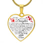 To My Daughter From Mom - See All You Are Yet To Be In My Eyes - Valentine's Luxury Heart Necklace