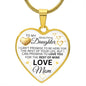 To My Daughter From Mom - I Promise To Love You - Valentine's Luxury Heart Necklace