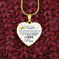 To My Daughter From Mom - I Promise To Love You - Valentine's Luxury Heart Necklace