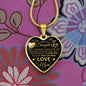 To My Daughter From Mom - I Promise To Love You - Valentine's Luxury Heart Necklace