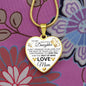 To My Daughter From Mom - I Promise To Love You - Valentine's Luxury Heart Necklace