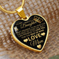 To My Daughter From Mom - I Promise To Love You - Valentine's Luxury Heart Necklace