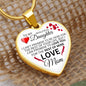 To My Daughter From Mom - Promise To Love You - Valentine's Luxury Heart Necklace