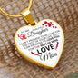 To My Daughter From Mom - Promise To Love You - Valentine's Luxury Heart Necklace