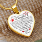 To My Daughter From Dad - See Through My Eyes - Valentine's Luxury Heart Necklace