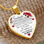 To My Soulmate - Cherish You - Valentine's Rose Heart Necklace