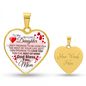 To My Daughter - Promise To Love You - Valentine's Luxury Heart Necklace