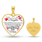 To My Daughter - Promise To Love You - Valentine's Luxury Heart Necklace