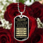 Gift For Daughter From Mom & Dad (Dog Tag) Blk Never Forget