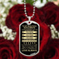 Gift For Soulmate From Loved One (Dog Tag) Blk Always Remember