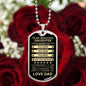 Gift For Daughter From Dad (Dog Tag) Blk Always Remember