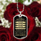 Gift For Soulmate From Loved One (Dog Tag) Blk Always Remember