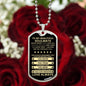 Gift For Soulmate From Loved One (Dog Tag) Blk Never Forget
