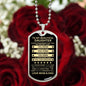Gift For Daughter From Mom & Dad (Dog Tag) Blk Always Remember