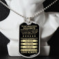 Gift For Soulmate From Loved One (Dog Tag) Blk Never Forget