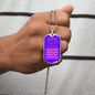 Gift For Daughter From Mom & Dad (Dog Tag) Pink Never Forget