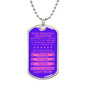 Gift For Daughter From Mom (Dog Tag) Pink Never Forget