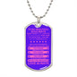 Gift For Soulmate From Loved One (Dog Tag) Pink Never Forget