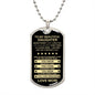 Gift For Daughter From Mom (Dog Tag) Blk Never Forget