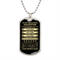 Gift For Daughter From Mom & Dad (Dog Tag) Blk Always Remember