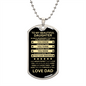 Gift For Daughter From Dad (Dog Tag) Blk Always Remember