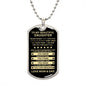 Gift For Daughter From Mom & Dad (Dog Tag) Blk Never Forget