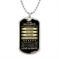 Gift For Soulmate From Loved One (Dog Tag) Blk Always Remember