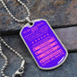 Gift For Wife From Loved One (Dog Tag) Pink Never Forget