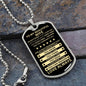 Gift For Wife From Loved One (Dog Tag) Blk Never Forget