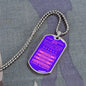Gift For Wife From Loved One (Dog Tag) Pink Never Forget