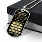 Gift For Daughter From Mom (Dog Tag) Blk Never Forget