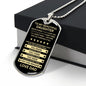 Gift For Daughter From Dad (Dog Tag) Blk Never Forget