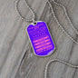 Gift For Wife From Loved One (Dog Tag) Pink Never Forget