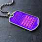 Gift For Crush From Loved One (Dog Tag) Pink Never Forget