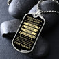 Gift For Soulmate From Loved One (Dog Tag) Blk Always Remember