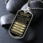 Gift For Daughter From Mom & Dad (Dog Tag) Blk Never Forget