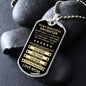 Gift For Daughter From Mom (Dog Tag) Blk Never Forget