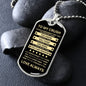 Gift For Crush From Loved One (Dog Tag) Blk Always Remember