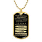 Gift For Soulmate From Loved One (Dog Tag) Blk Never Forget
